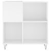 Mueble Discos Madera Contrachapada Blanco Brillo 84,5x38x89 Cm Vidaxl