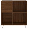 Mueble Discos Madera Contrachapada Roble Marrón 84,5x38x89 Cm Vidaxl