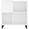 Mueble Para Discos Madera Contrachapada Blanco 84,5x38x89 Cm Vidaxl