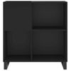 Mueble Para Discos Madera Contrachapada Negro 84,5x38x89 Cm Vidaxl