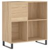 Mueble Discos Madera Contrachapada Roble Sonoma 84,5x38x89 Cm Vidaxl