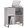 Mueble Discos Madera Contrachapada Gris Sonoma 84,5x38x89 Cm Vidaxl