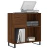 Mueble Discos Madera Contrachapada Roble Marrón 84,5x38x89 Cm Vidaxl