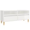 Mueble De Tv Madera Contrachapada Blanco Brillo 100x34,5x44,5cm Vidaxl