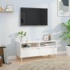 Mueble De Tv Madera Contrachapada Blanco Brillo 100x34,5x44,5cm Vidaxl