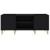 Mueble Para Discos Madera Contrachapada Negro 121x38x48 Cm Vidaxl