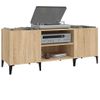 Mueble Discos Madera Contrachapada Roble Sonoma 121x38x48 Cm Vidaxl