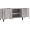 Mueble Para Discos Madera Contrachapada Gris Sonoma 121x38x48cm Vidaxl