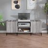 Mueble Para Discos Madera Contrachapada Gris Sonoma 121x38x48cm Vidaxl