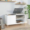 Mueble Para Discos Madera Contrachapada Blanco 84,5x38x48 Cm Vidaxl