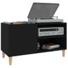 Mueble Para Discos Madera Contrachapada Negro 84,5x38x48 Cm Vidaxl