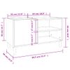 Mueble Para Discos Madera Contrachapada Negro 84,5x38x48 Cm Vidaxl