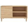 Mueble Discos Madera Contrachapada Roble Sonoma 84,5x38x48 Cm Vidaxl