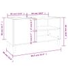 Mueble Para Discos Madera Contrachapada Blanco 84,5x38x48 Cm Vidaxl