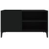 Mueble Para Discos Madera Contrachapada Negro 84,5x38x48 Cm Vidaxl