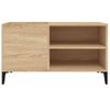 Mueble Discos Madera Contrachapada Roble Sonoma 84,5x38x48 Cm Vidaxl