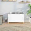 Mueble Discos Madera Contrachapada Blanco Brillo 74,5x38x48 Cm Vidaxl