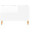 Mueble Discos Madera Contrachapada Blanco Brillo 74,5x38x48 Cm Vidaxl