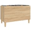 Mueble Discos Madera Contrachapada Roble Sonoma 74,5x38x48 Cm Vidaxl