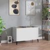 Mueble Para Discos Madera Contrachapada Blanco 74,5x38x48 Cm Vidaxl