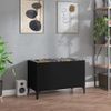 Mueble Para Discos Madera Contrachapada Negro 74,5x38x48 Cm Vidaxl