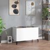 Mueble Discos Madera Contrachapada Blanco Brillo 74,5x38x48 Cm Vidaxl