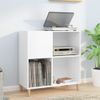 Mueble Para Discos Madera Contrachapada Blanco 84,5x38x89 Cm Vidaxl