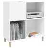 Mueble Para Discos Madera Contrachapada Blanco 84,5x38x89 Cm Vidaxl