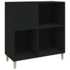 Mueble Para Discos Madera Contrachapada Negro 84,5x38x89 Cm Vidaxl