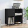 Mueble Para Discos Madera Contrachapada Negro 84,5x38x89 Cm Vidaxl