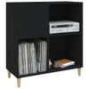 Mueble Para Discos Madera Contrachapada Negro 84,5x38x89 Cm Vidaxl