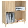 Mueble Discos Madera Contrachapada Roble Sonoma 84,5x38x89 Cm Vidaxl