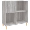 Mueble Discos Madera Contrachapada Gris Sonoma 84,5x38x89 Cm Vidaxl