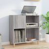 Mueble Discos Madera Contrachapada Gris Sonoma 84,5x38x89 Cm Vidaxl