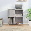 Mueble Discos Madera Contrachapada Gris Sonoma 84,5x38x89 Cm Vidaxl