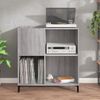 Mueble Discos Madera Contrachapada Gris Sonoma 84,5x38x89 Cm Vidaxl