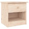 Mesita De Noche Alta Madera Maciza De Pino 41x35x41 Cm Vidaxl