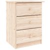 Mesita De Noche Alta Madera Maciza De Pino 41x35x55,5 Cm Vidaxl