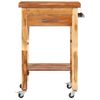 Carrito De Cocina Madera Maciza De Acacia 55x55x89 Cm Vidaxl