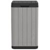 Cubo De Basura De Exterior Pp Gris 38x38x65 Cm Vidaxl