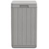 Cubo De Basura De Exterior Pp Gris 38x38x65 Cm Vidaxl