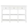 Mesa Consola Madera De Ingeniería Blanca 110x30x76 Cm Vidaxl