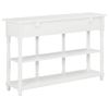 Mesa Consola Madera De Ingeniería Blanca 110x30x76 Cm Vidaxl