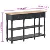 Mesa Consola De Madera De Ingeniería Negro 110x30x76cm Vidaxl