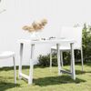 Mesa De Camping Con Aspecto De Madera Pp Blanco 79x56x64 Cm Vidaxl