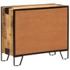 Aparador De Madera Maciza Mango Sin Tratar Y Metal 80x31x66 Cm Vidaxl