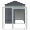 Jaula Gallinas Con Corral Acero Galvanizado Gris 117x201x123 Cm Vidaxl