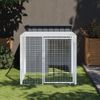 Gallinero Con Corral Acero Galvanizado Gris 110x201x110 Cm Vidaxl