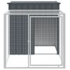 Gallinero Con Corral Acero Galvanizado Gris 110x201x110 Cm Vidaxl