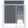 Gallinero Con Corral Acero Galvanizado Gris 165x251x181 Cm Vidaxl